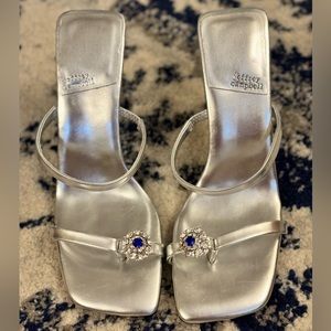 Brand New Jeffrey Campbell Metallic Silver  Heels